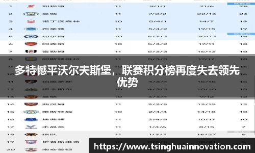 多特憾平沃尔夫斯堡，联赛积分榜再度失去领先优势